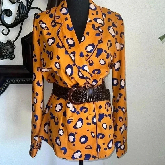 3.1 Phillip Lim for Target Jackets & Blazers - 3.1 Phillip Lim for Target Women’s Orange Leopard Print Blazer Jacket Size XL